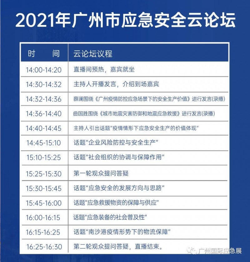 議程表 1